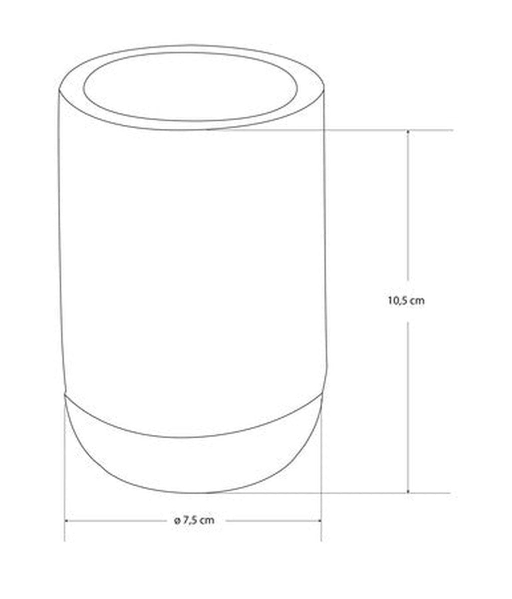 Van Marcke Collection Natural Kepa tumbler 105x75mm cement/copper