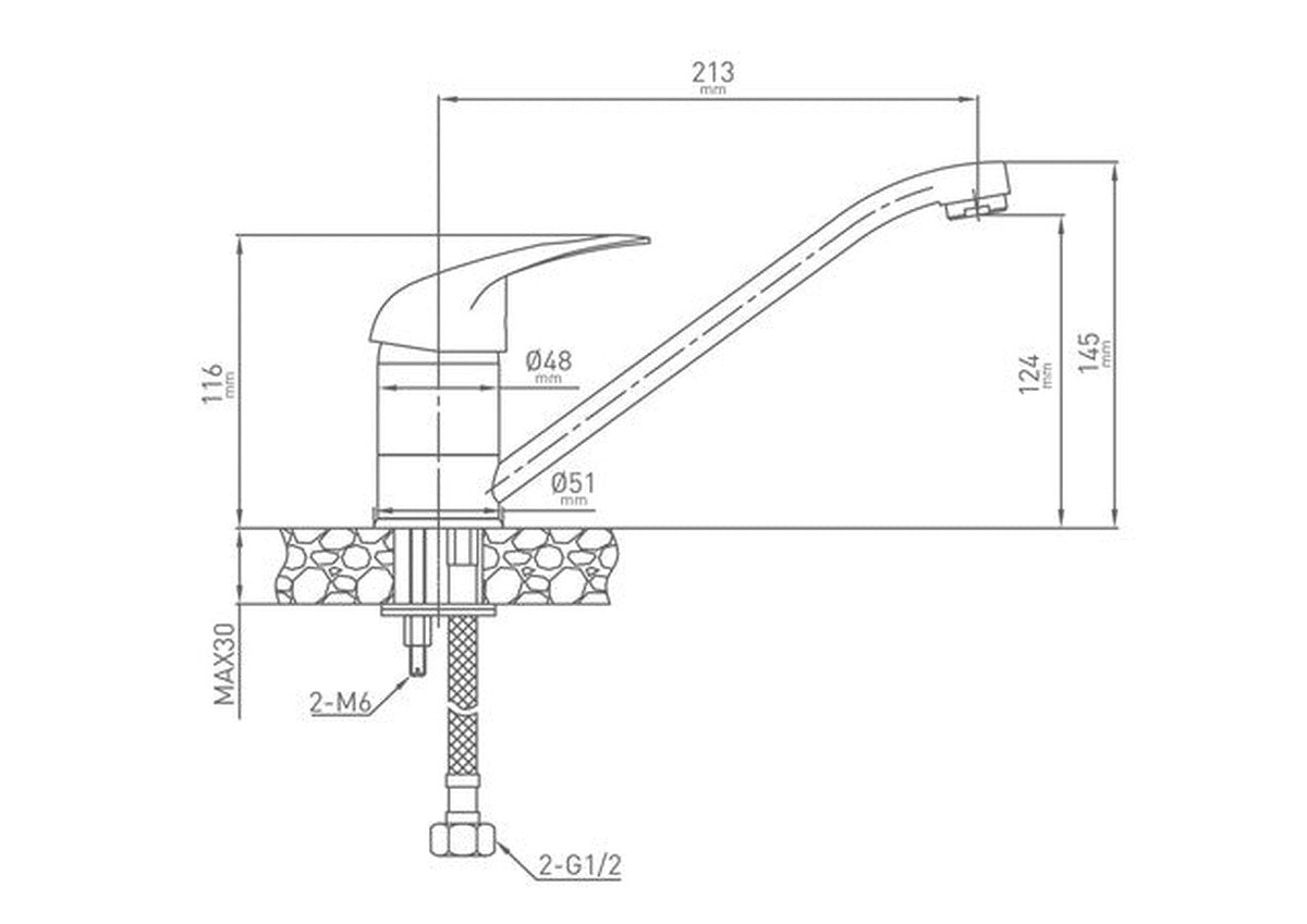 GO by Van Marcke Surf mitigeur évier monocommande économiseur d'eau bec mobile