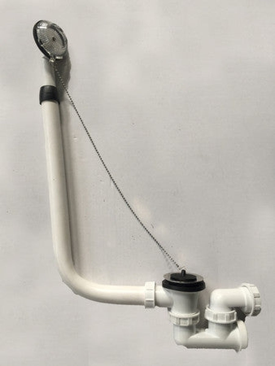 Van Marcke Pro garniture baignoire chaîne bouchon D52 chromé raccordement