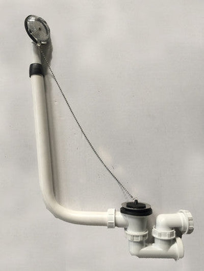 Van Marcke Pro garniture baignoire chaîne bouchon D52 chromé raccordement