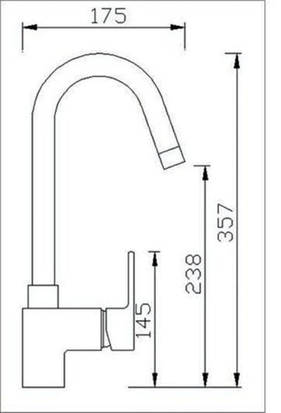 Van Marcke Nera mitigeur évier monocommande monotrou bec mobile chromé