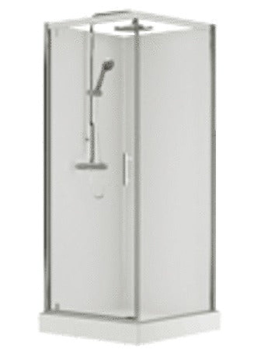 Van Marcke Vidrio cabine de douche 900x900mm 1 porte pivotante et paroi fixe