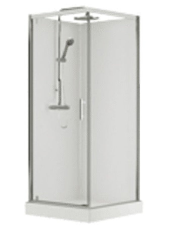 Van Marcke Vidrio cabine de douche 900x900mm 1 porte pivotante et paroi fixe