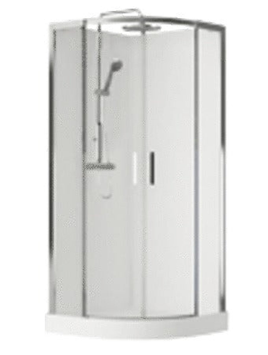 Van Marcke Vidrio cabine de douche quart de ronde 900x900mm avec 2 portes