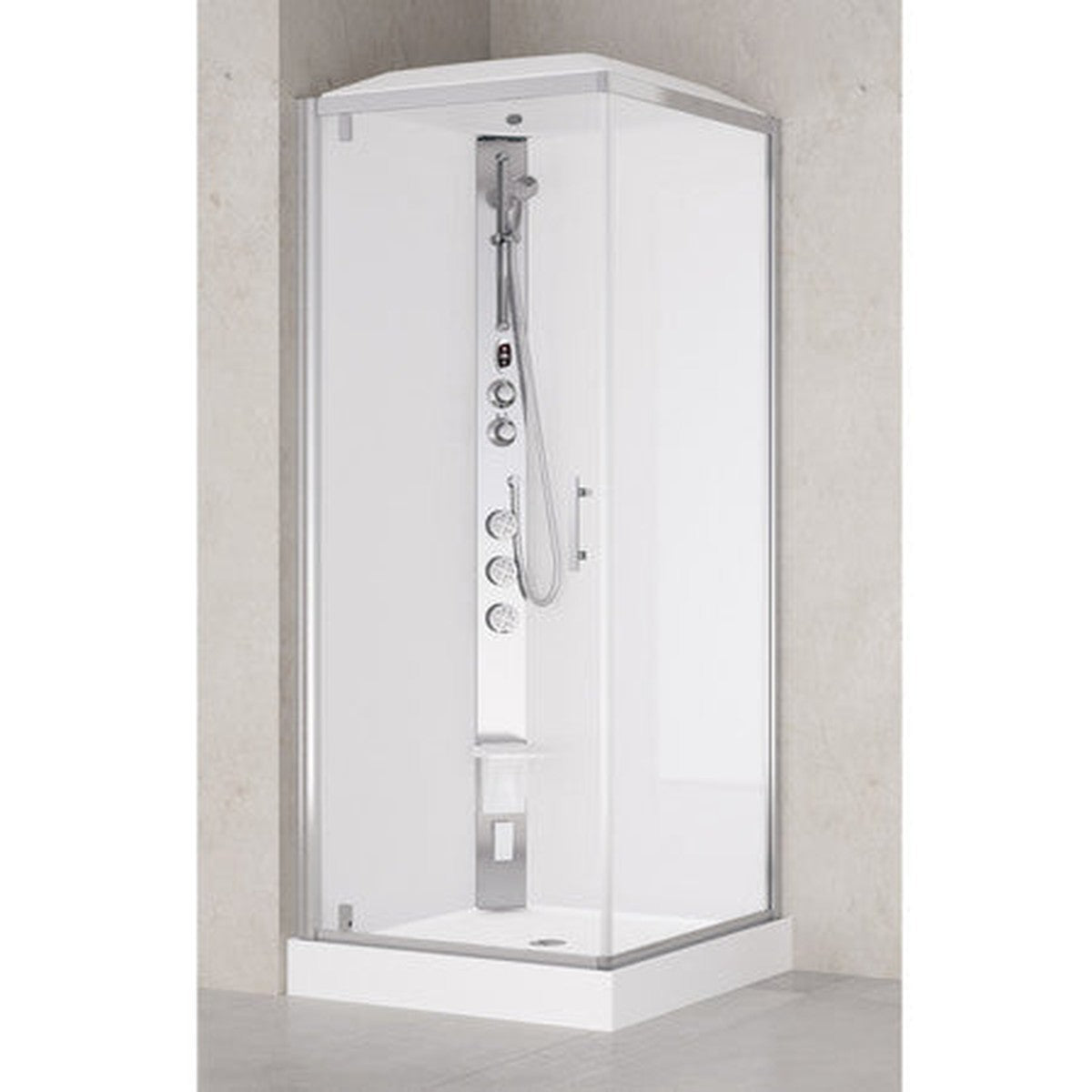 Van Marcke Vidrio Hammam cabine douche carré 900x900x2130mm 1 porte pivotante