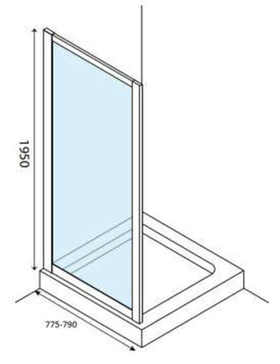 Van Marcke Origine Swing Easy fixed wall 800x1950 mm