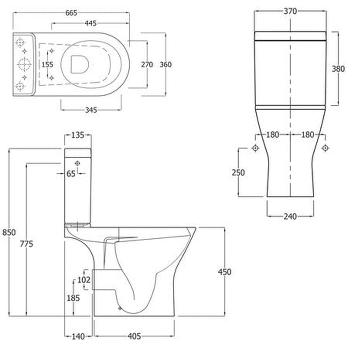 Van Marcke Origine Ergovita PACK cuvette au sol sortie H Rimless