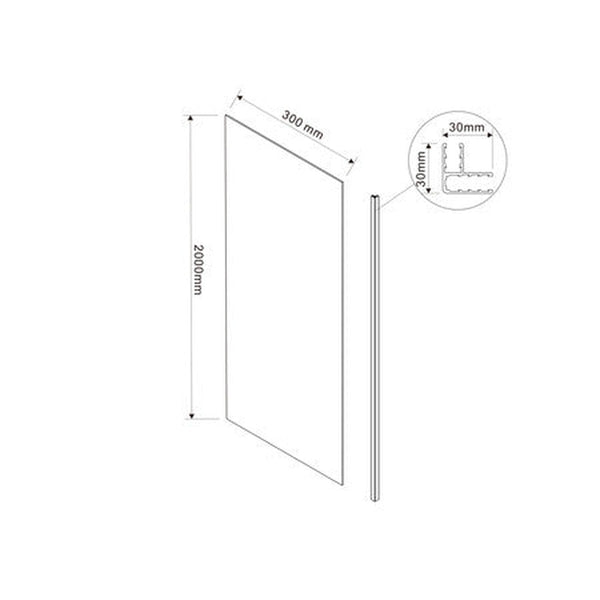 Van Marcke Origine Walk-in paroi latérale W300 x H2000