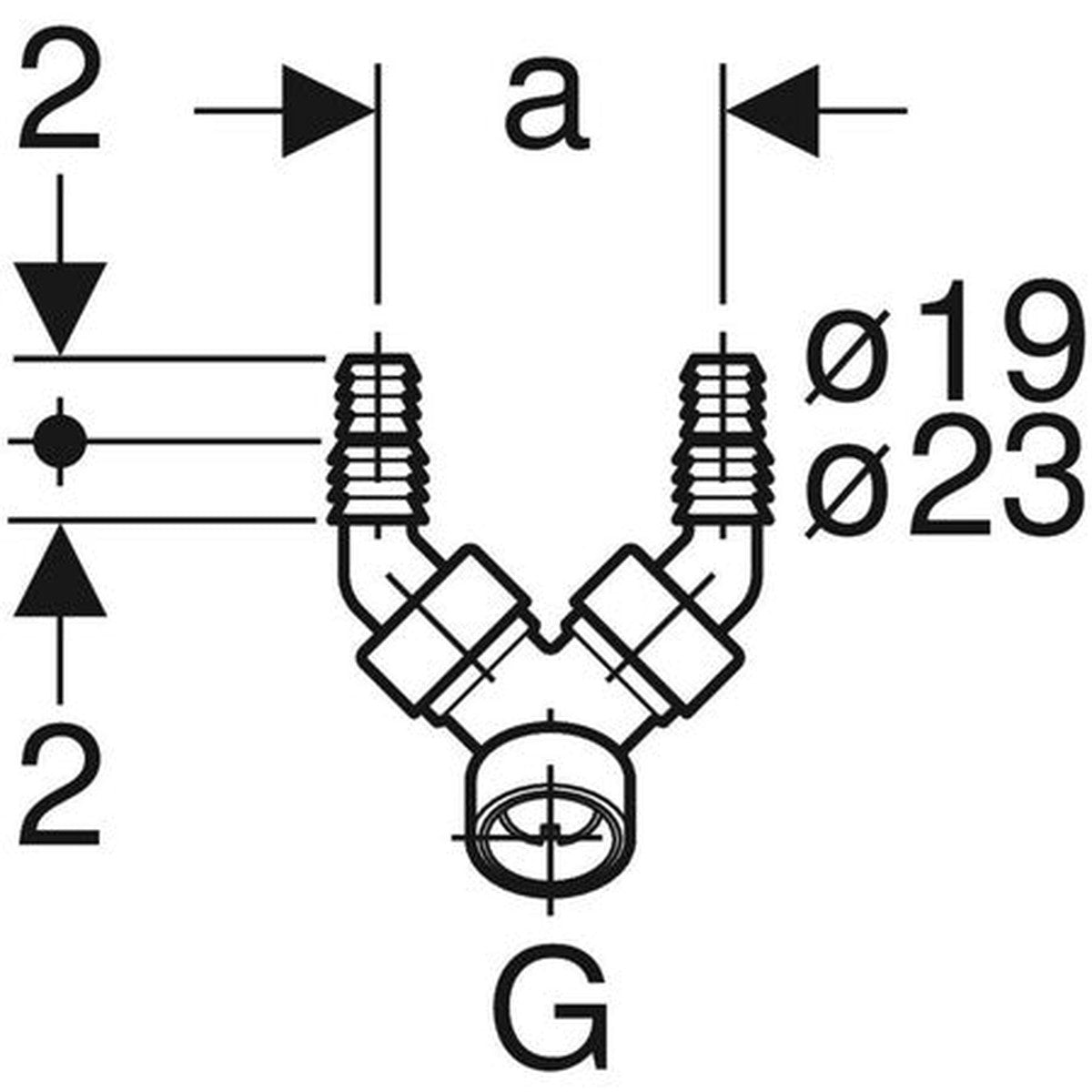 Geberit washing machine and dishwasher double connection