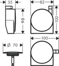 Vidage baignoire Hansgrohe Exafill S chromé