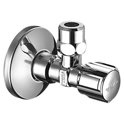 Schell hoekstopkraan met rozet zonder afdichtschroefdraad 3/8"M x 3/8"M