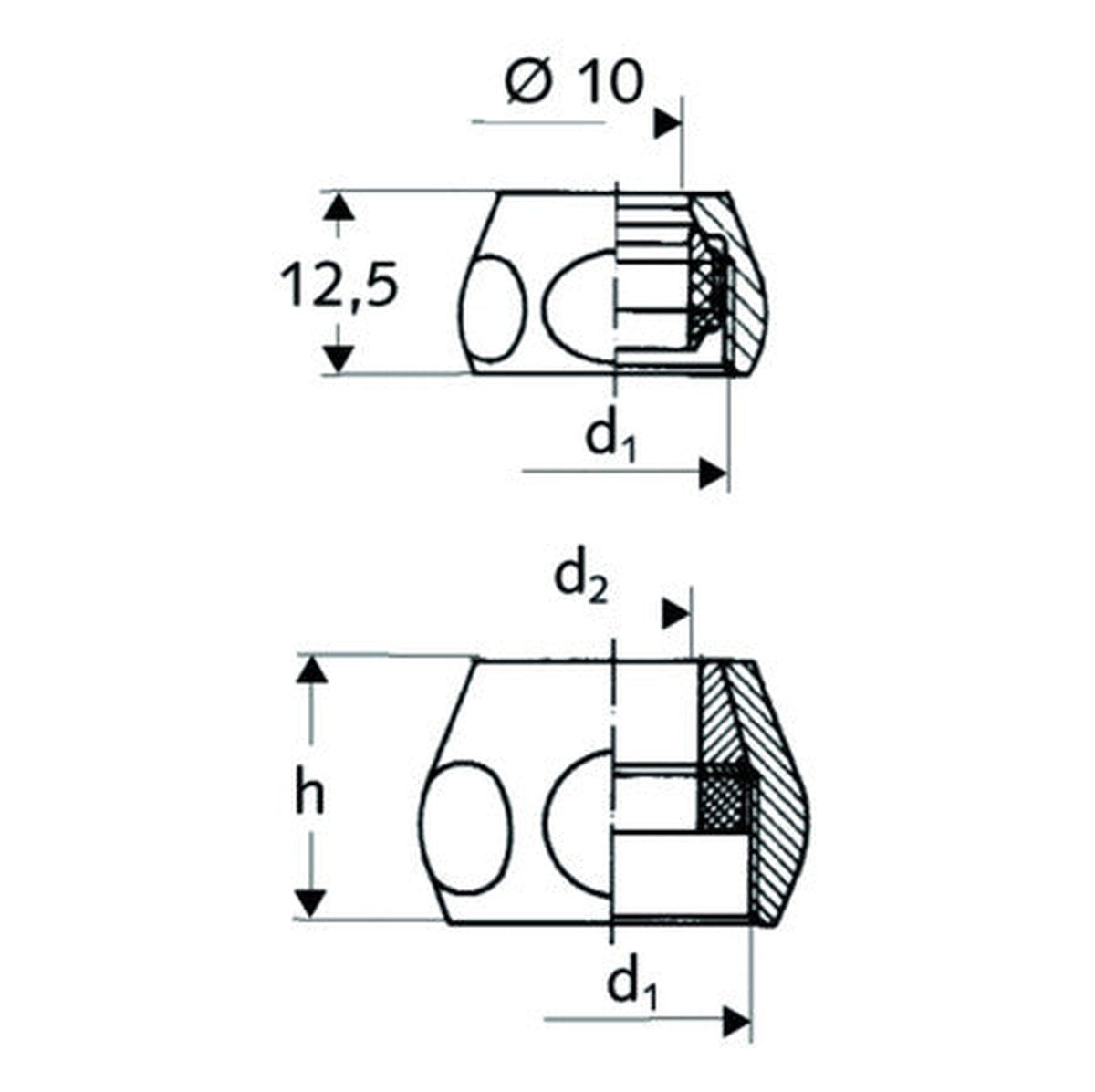 Sch Ecrou Con+Joint 3/8X10MM