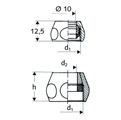 Sch Ecrou Con+Joint 3/8X10MM
