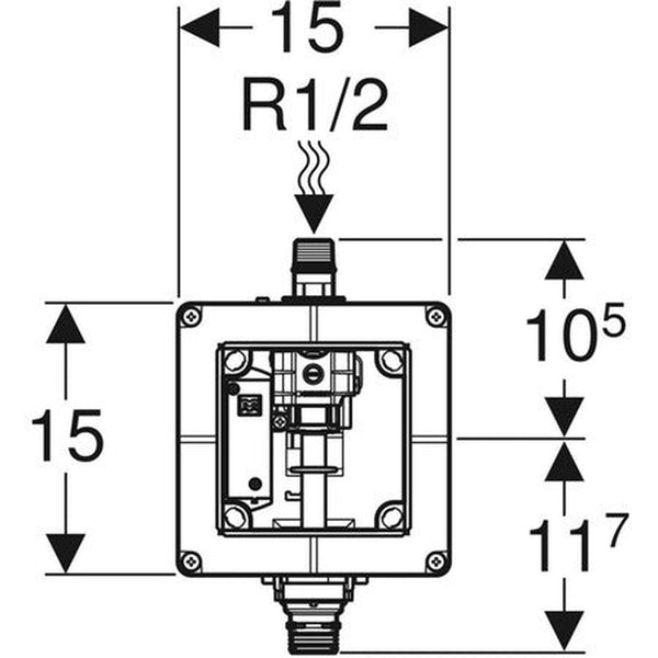 Geberit boîtier mural encastrable pour commande d'urinoir