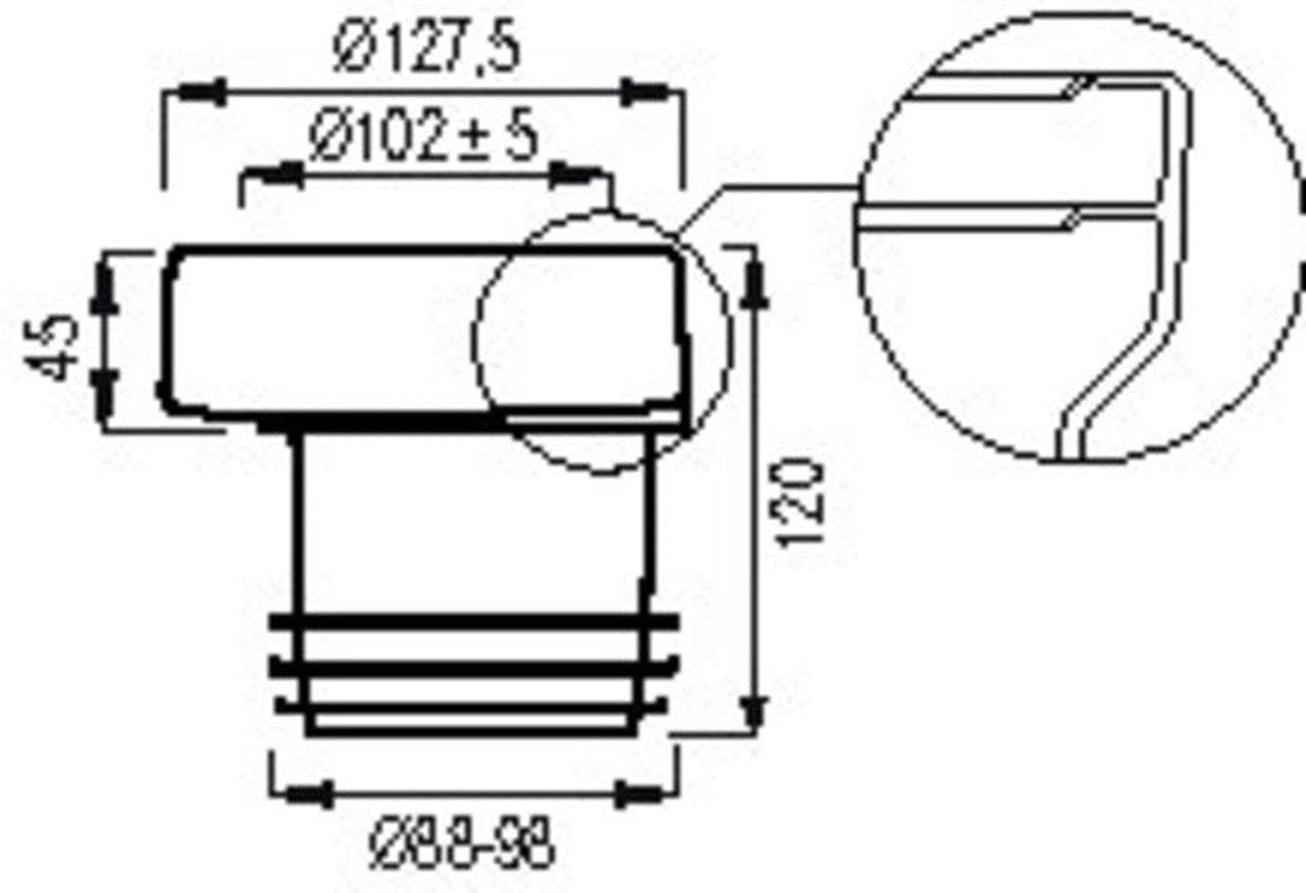 Van Marcke Toilet Pan Connector D100mm Straight Offset 20mm