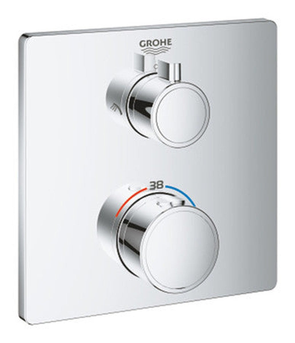 Grohe Grohtherm set de finition mitigeur douche 2 sorties carré
