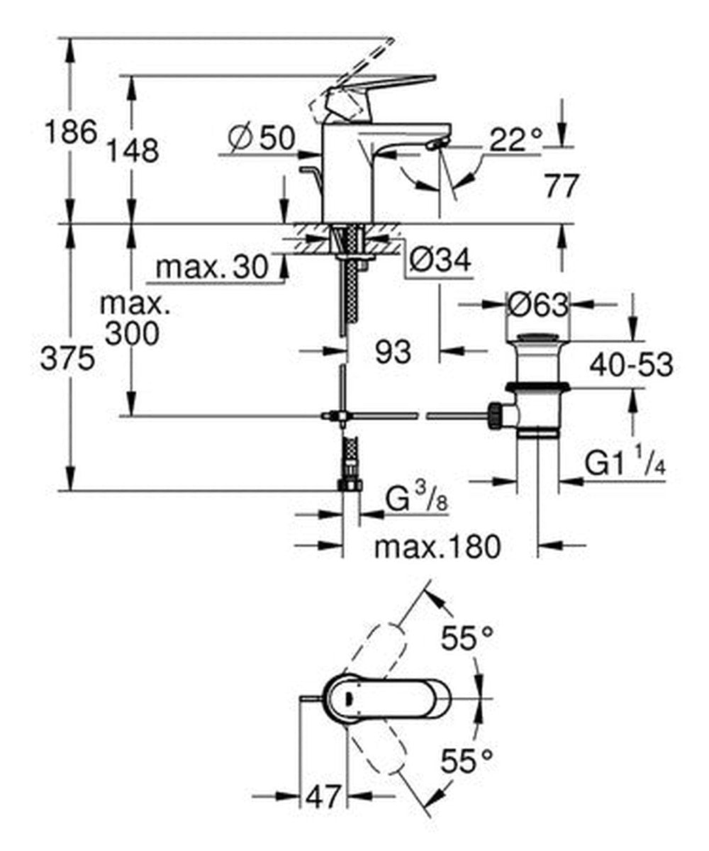 Grohe Eurosmart Cosmopolitan basin mixer