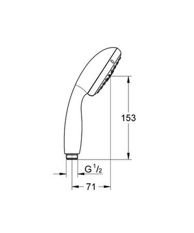 Grohe New Tempesta 100 Hand Shower - 3 Sprays