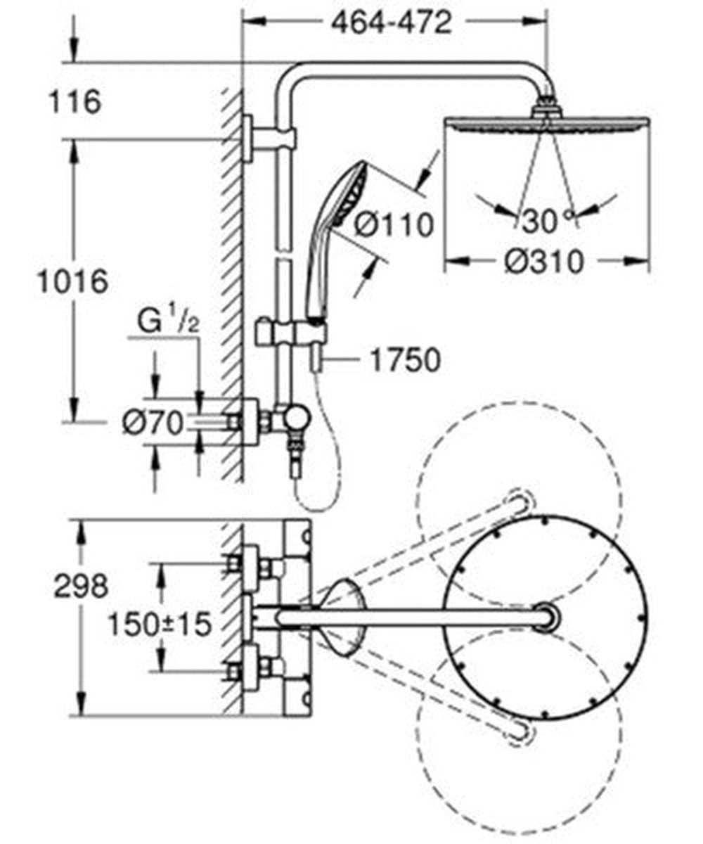 Grohe Euphoria 310 Cosmopolitan Shower System