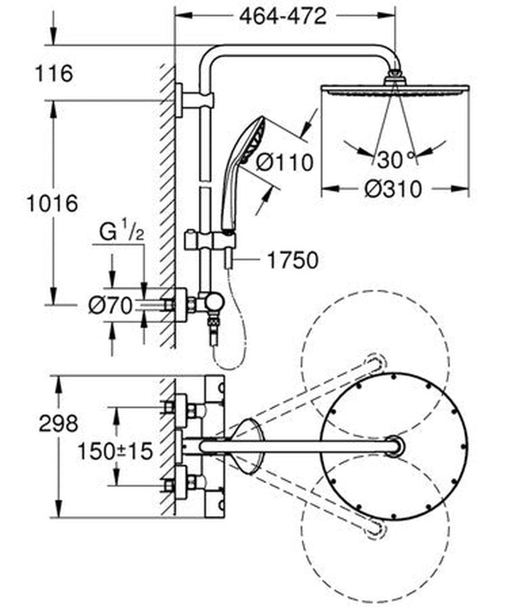 Grohe Euphoria 310 Cosmopolitan Shower System