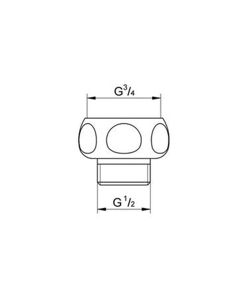 Grohe Relexa douche-adapter 1/2M x 3/4F