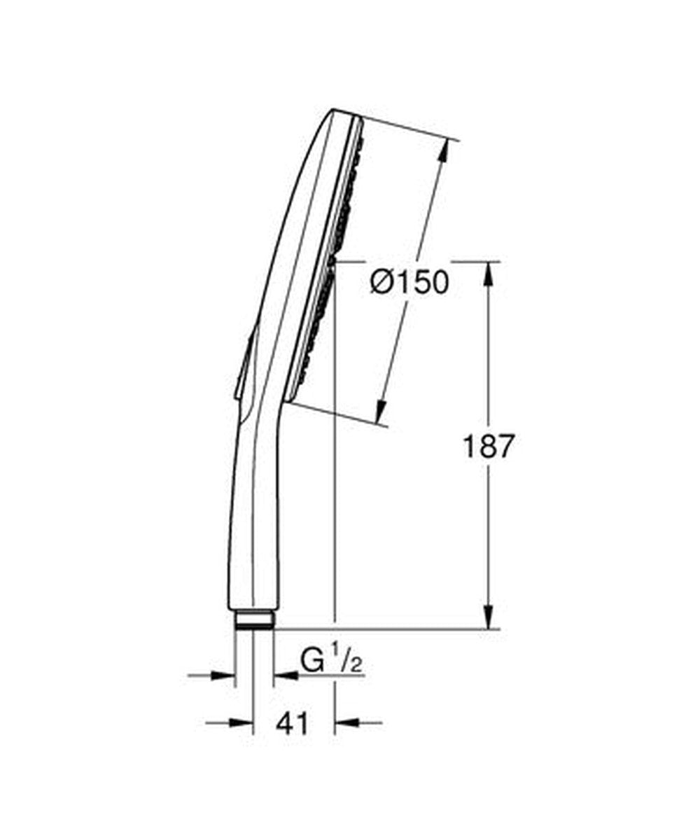 Grohe Rainshower SmartActive 150 Hand Shower - Chrome