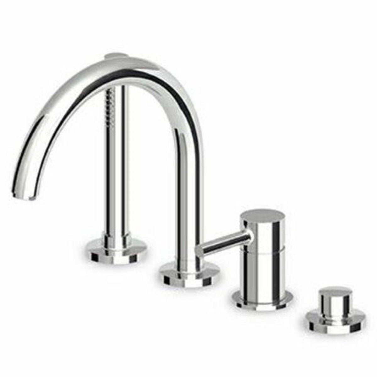 Zucchetti Pan 4-hole bath mixer complete