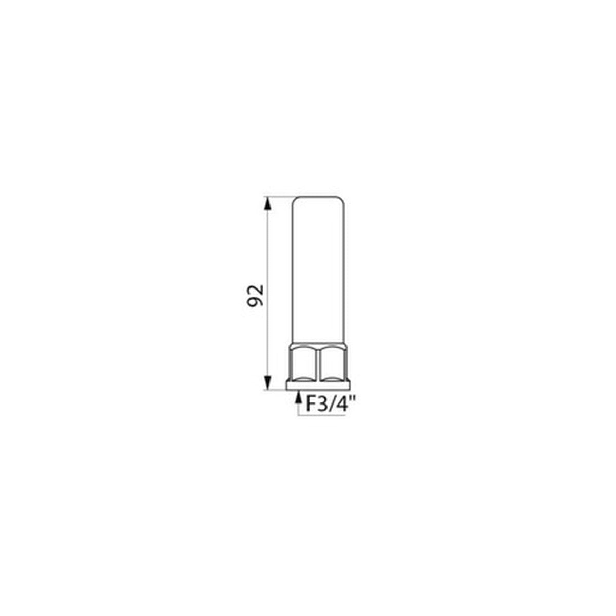 Delabie Tempostop 3/4" brass water hammer arrestor