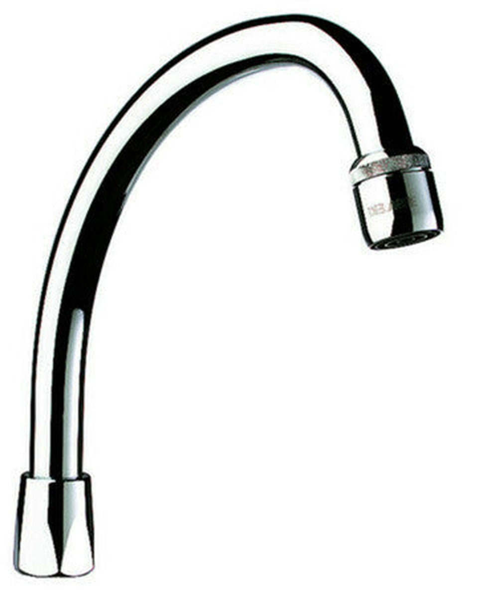 Delabie chrome-plated movable swan neck universal spout