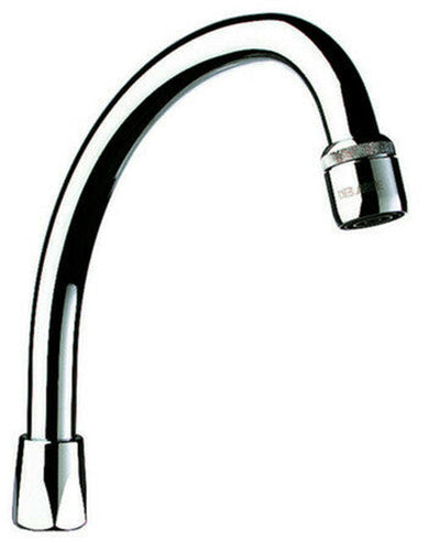 Delabie chrome-plated movable swan neck universal spout