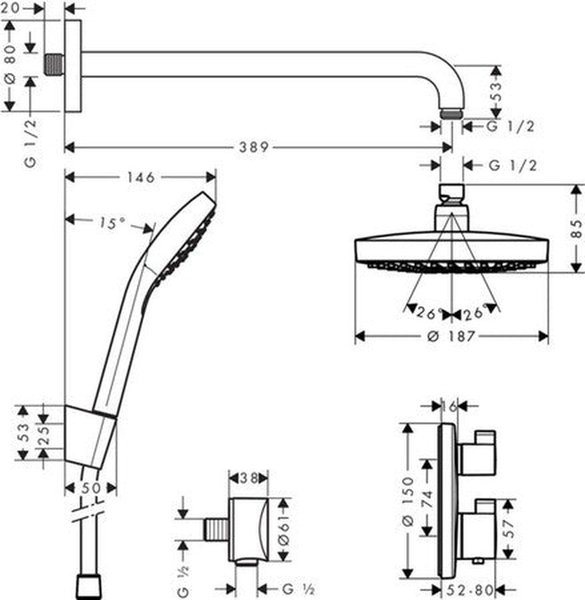 Hansgrohe Concealed Thermostatic Mixer