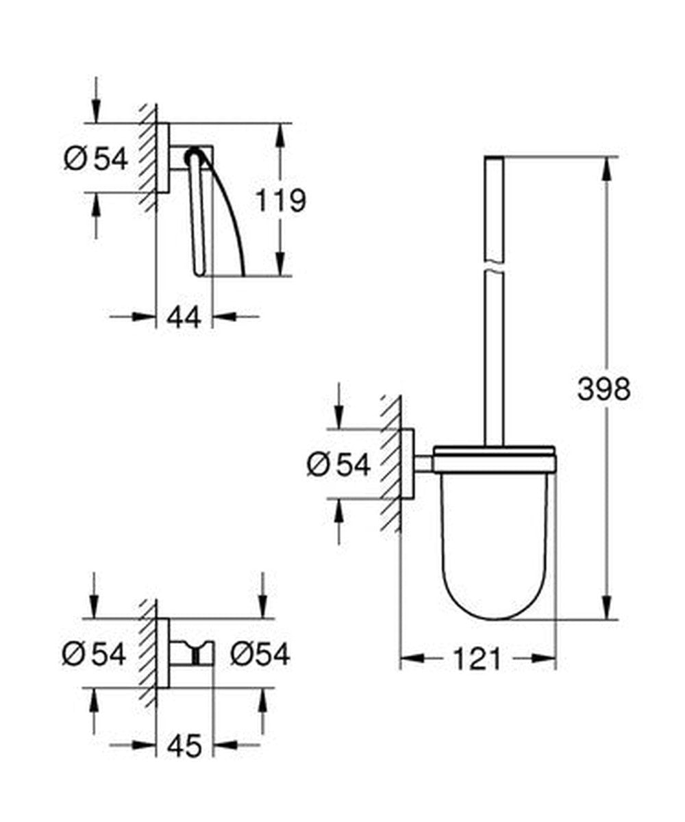 Set de toilettes chromé Grohe Essentials