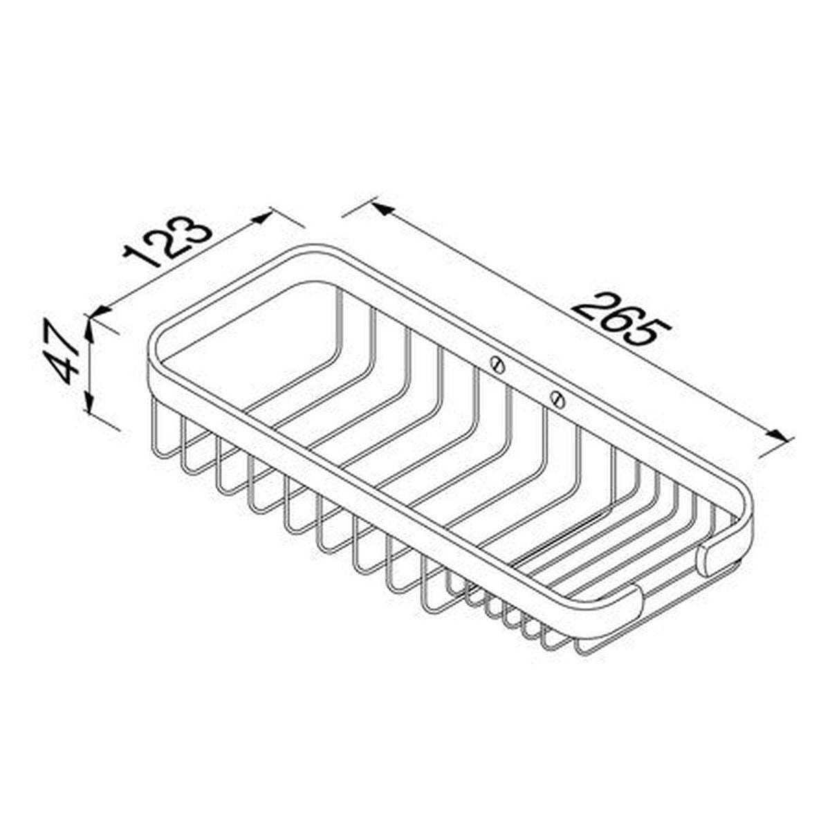 Corbeille porte-savon/éponge chromée Geesa 265x125x50mm