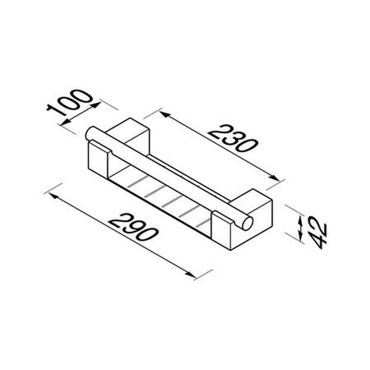 Geesa Nexx universele mand verchroomd 265x100mm