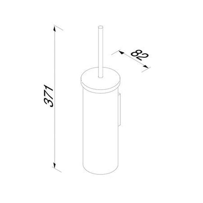 Geesa Nemox Black porte-brosse WC mural noir peinture en bombe