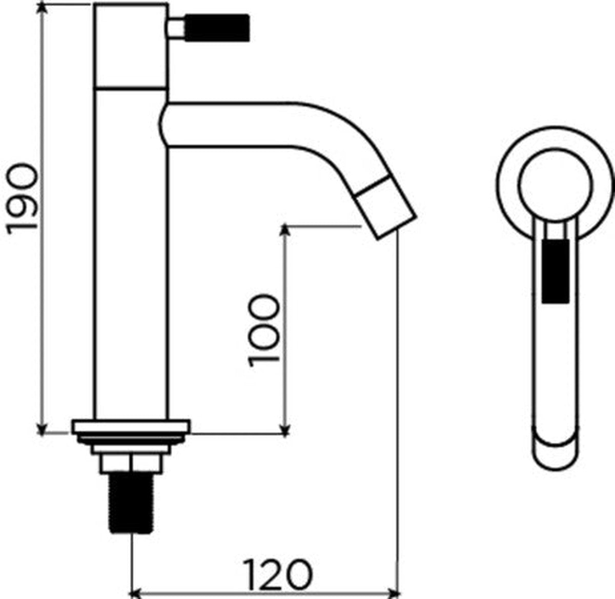 Clou Freddo 2 robinet eau froide version haute chromé
