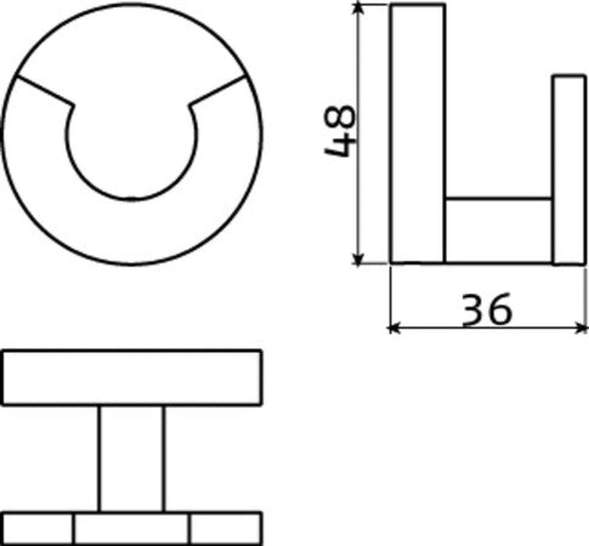 Double chrome-plated flat hook nail