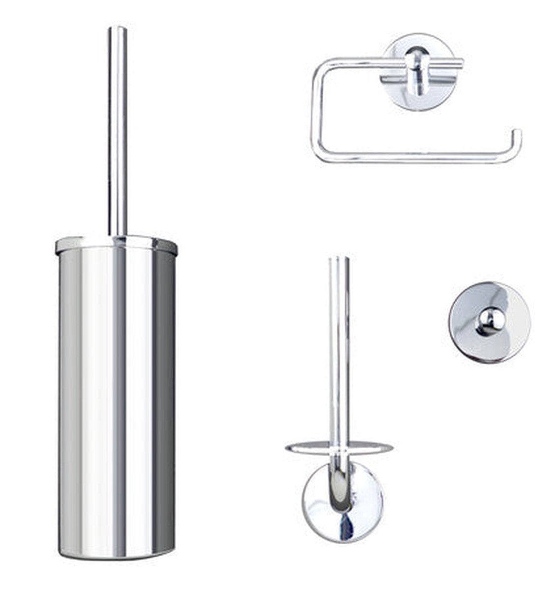 Van Marcke Nero Toilet Brush Holder Toilet Paper Holder (Reserve) 1 Hook Chrome