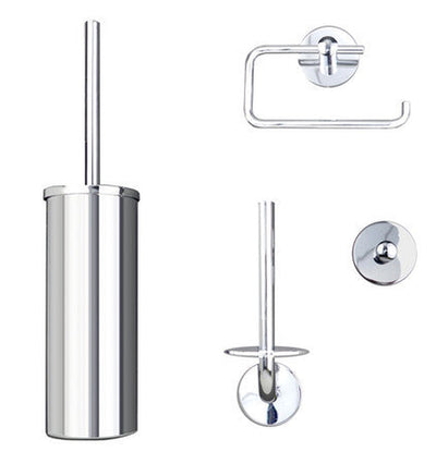 Van Marcke Nero Toilet Brush Holder Toilet Paper Holder (Reserve) 1 Hook Chrome