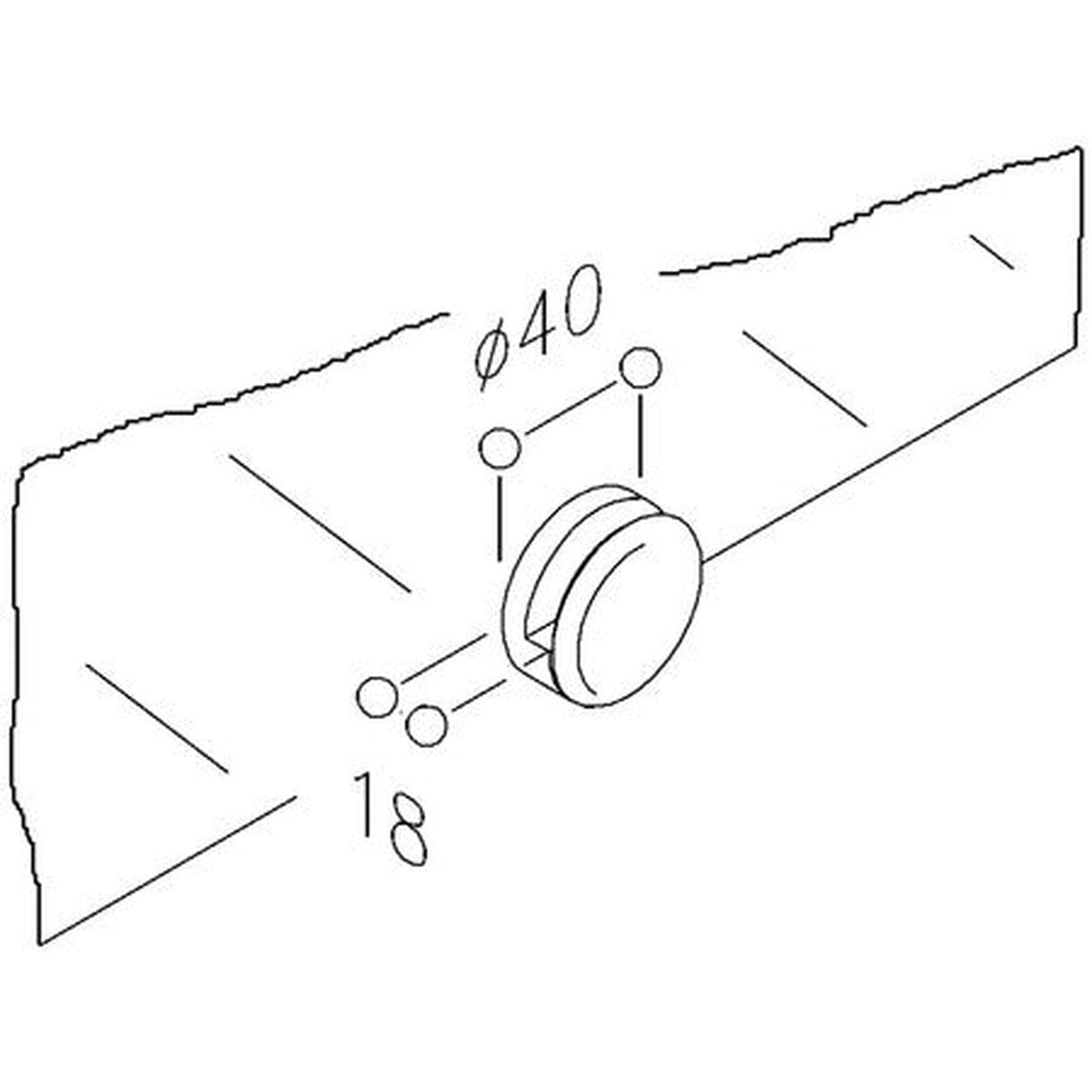 Normbau Nylon Care set 4 mirror clamps D40mm for mirrors up to 6mm white