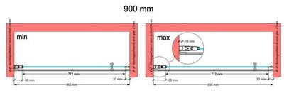 Van Marcke Pina porte pivotante 900x2000mm poli