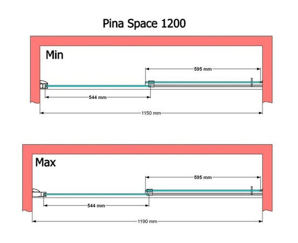 Van Marcke Pina Space porte coulissante 1200x2000mm poli