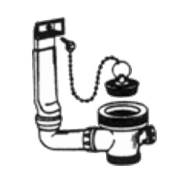 Van Marcke Pro bonde d'écoulement trop-plein évier simple raccord 6/4" PP