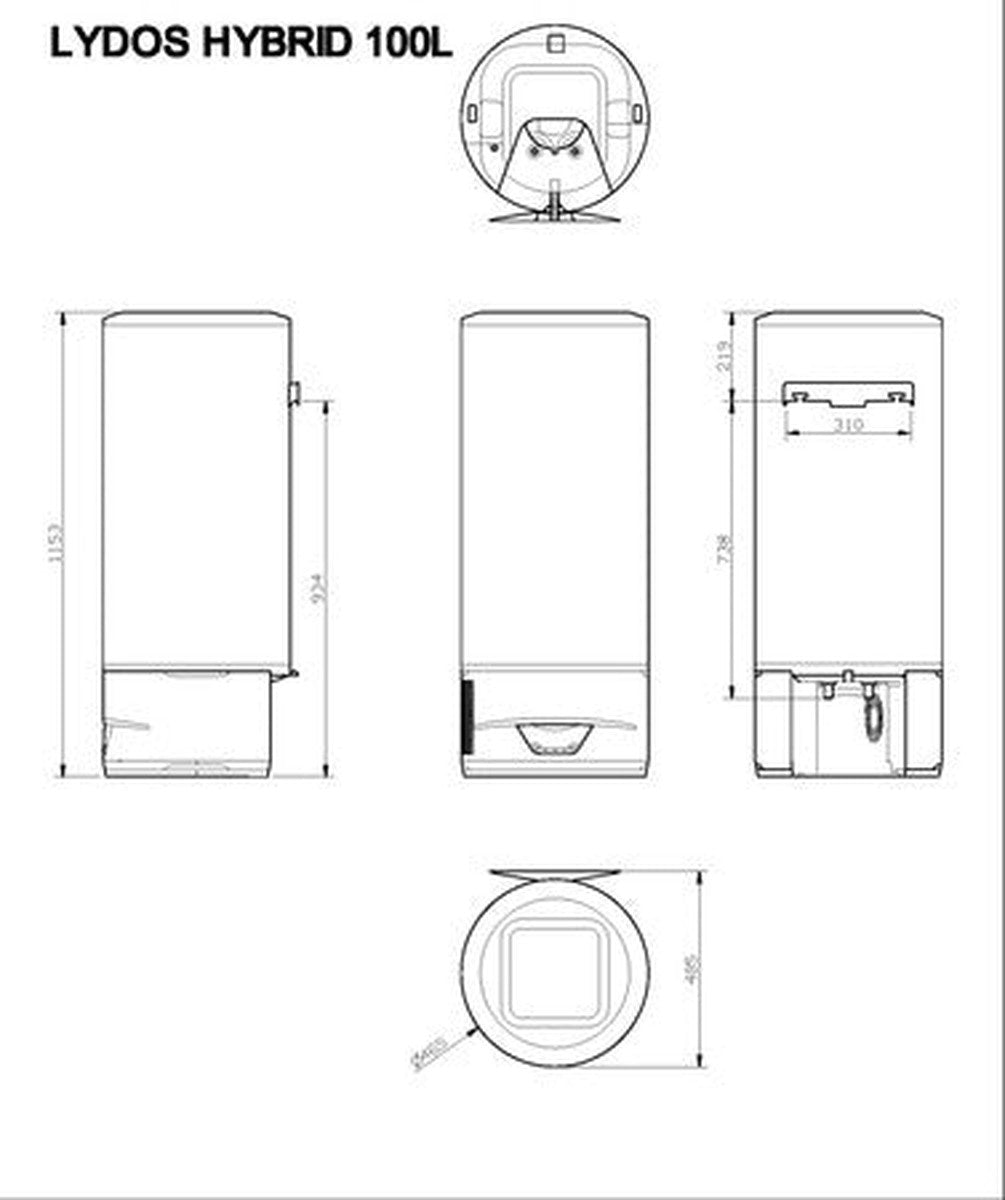 Ariston Lydos Hybrid 100L elektrische wandboiler