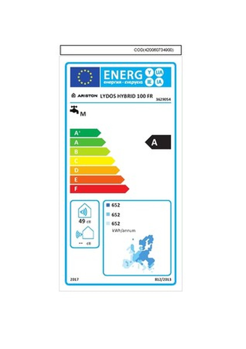 Ariston Lydos Hybrid 100L elektrische wandboiler
