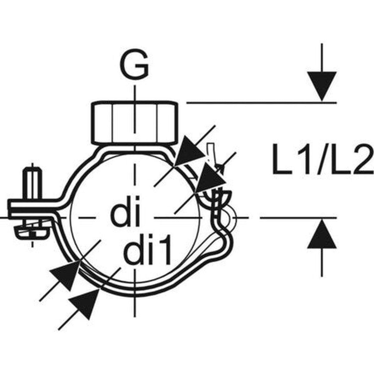 Support tuyauterie Geberit galvanisé 1/2" F D40