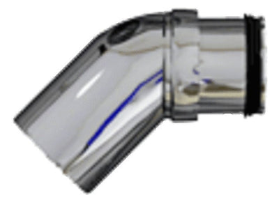 Pipelife Smartline PP coude 45° avec 1 raccord et 1 côté lisse D 40 chrome