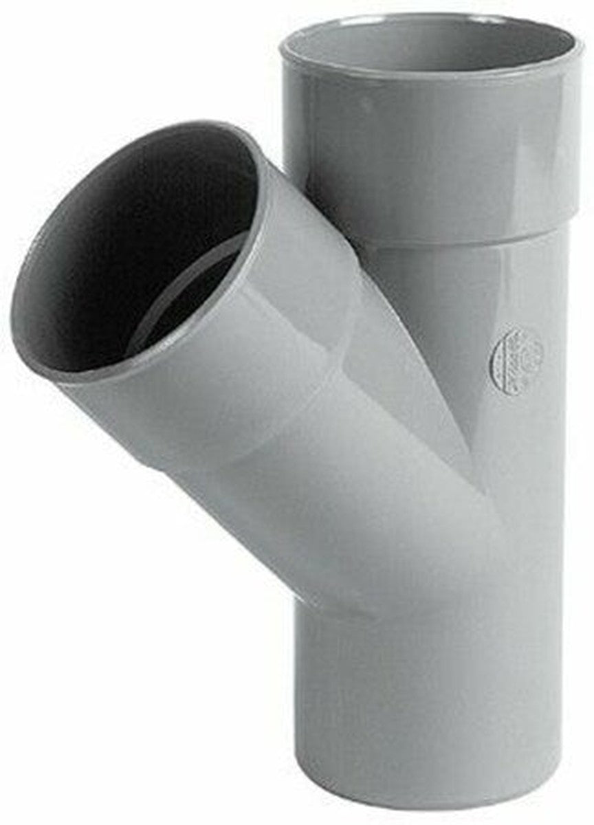 Nicoll raccord à coller PVC embranchement simple Té 45° MF 40 x 32 mm gris