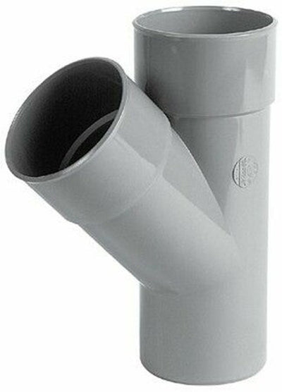 Nicoll raccord à coller PVC embranchement simple Té 45° MF 40 x 32 mm gris