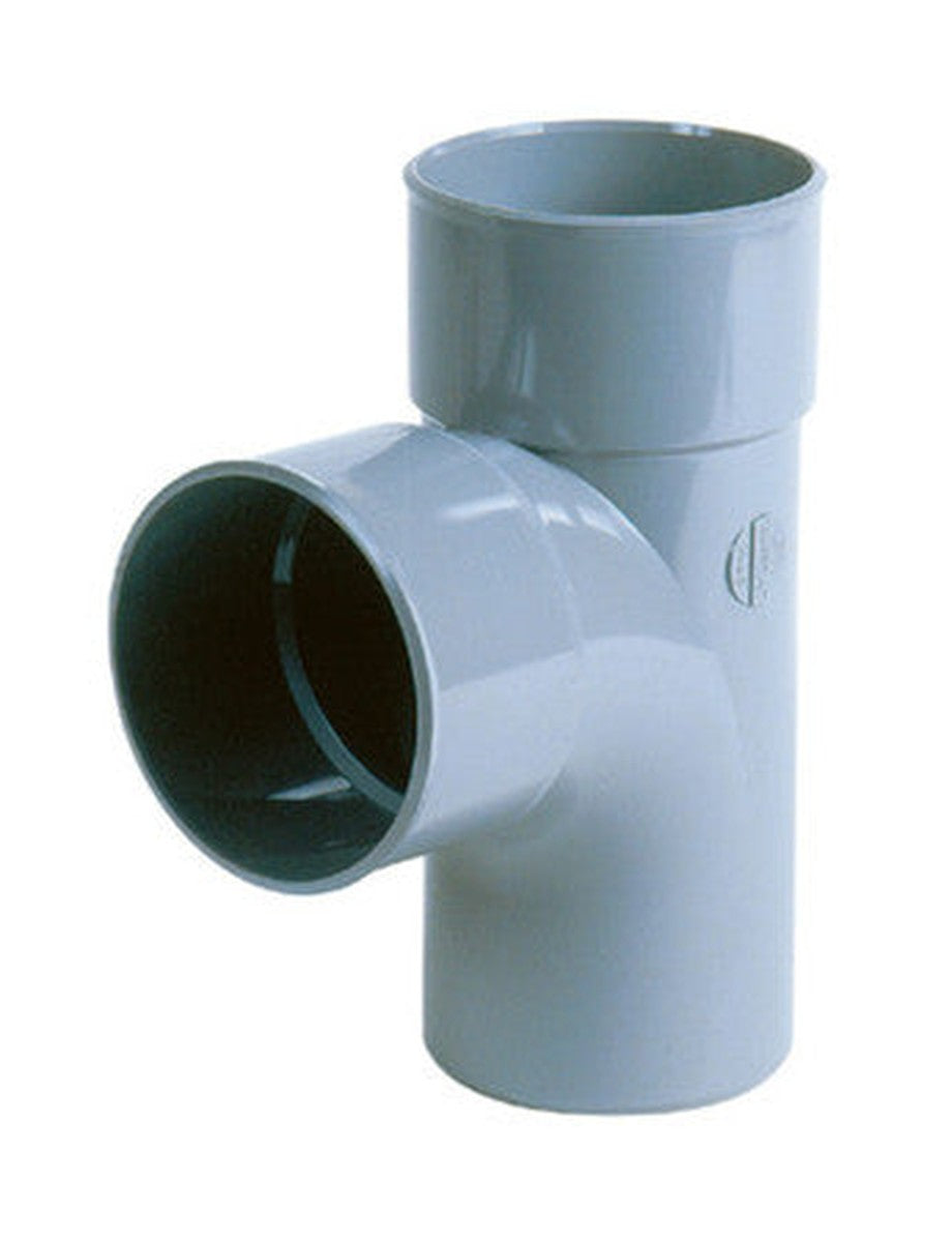 Nicoll PVC glue-in fitting Reduced Tee 87.3° MFF D 90 x D 40 grey
